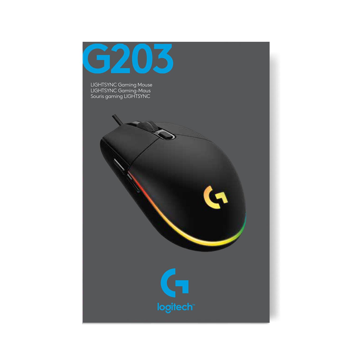 Logitech Maus G203 Lightsync / 910-005796 Schwarz