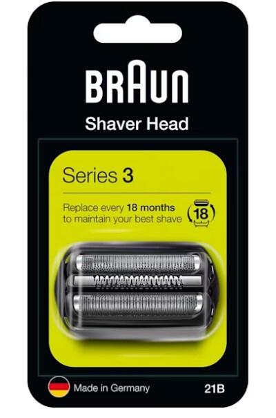 Braun Lame de rasoir Kombipack 21B / 736879 Noir, acier inoxydable Standard