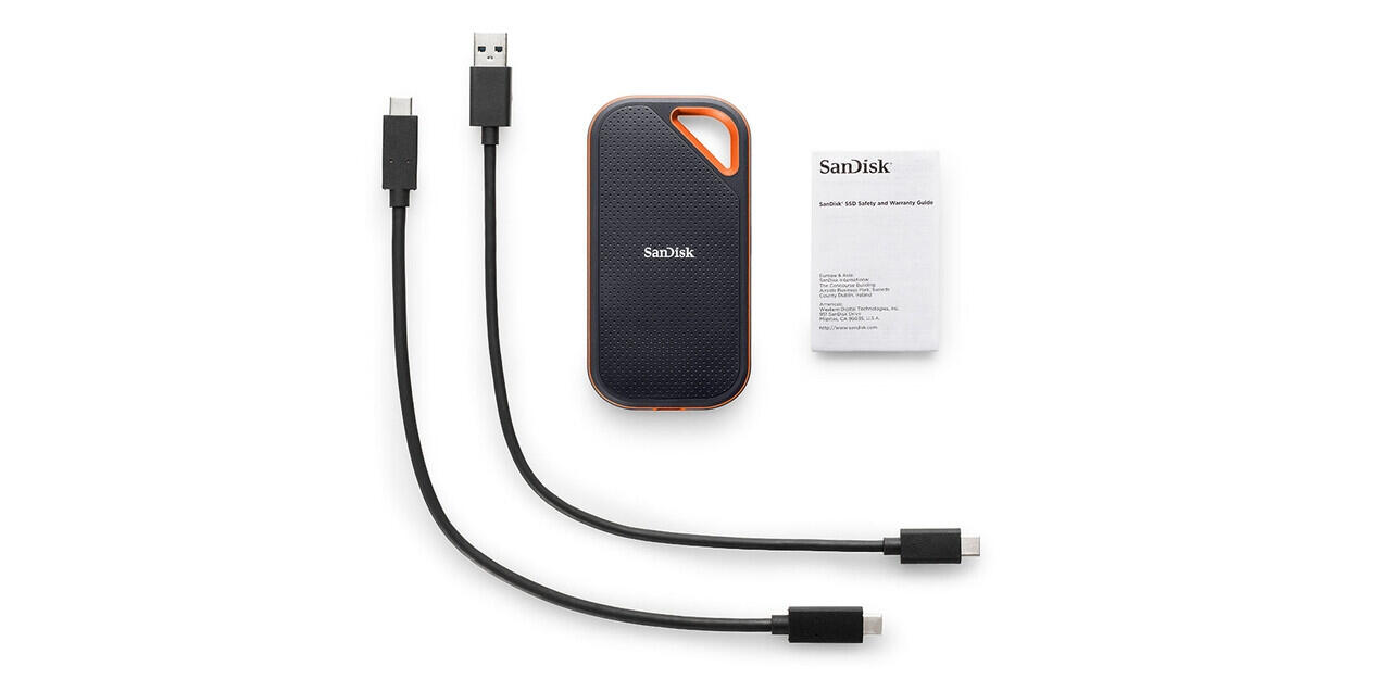 SanDisk Externe SSD Extreme PRO Portable 1TB / SDSSDE81-1T00-G25 Schwarz