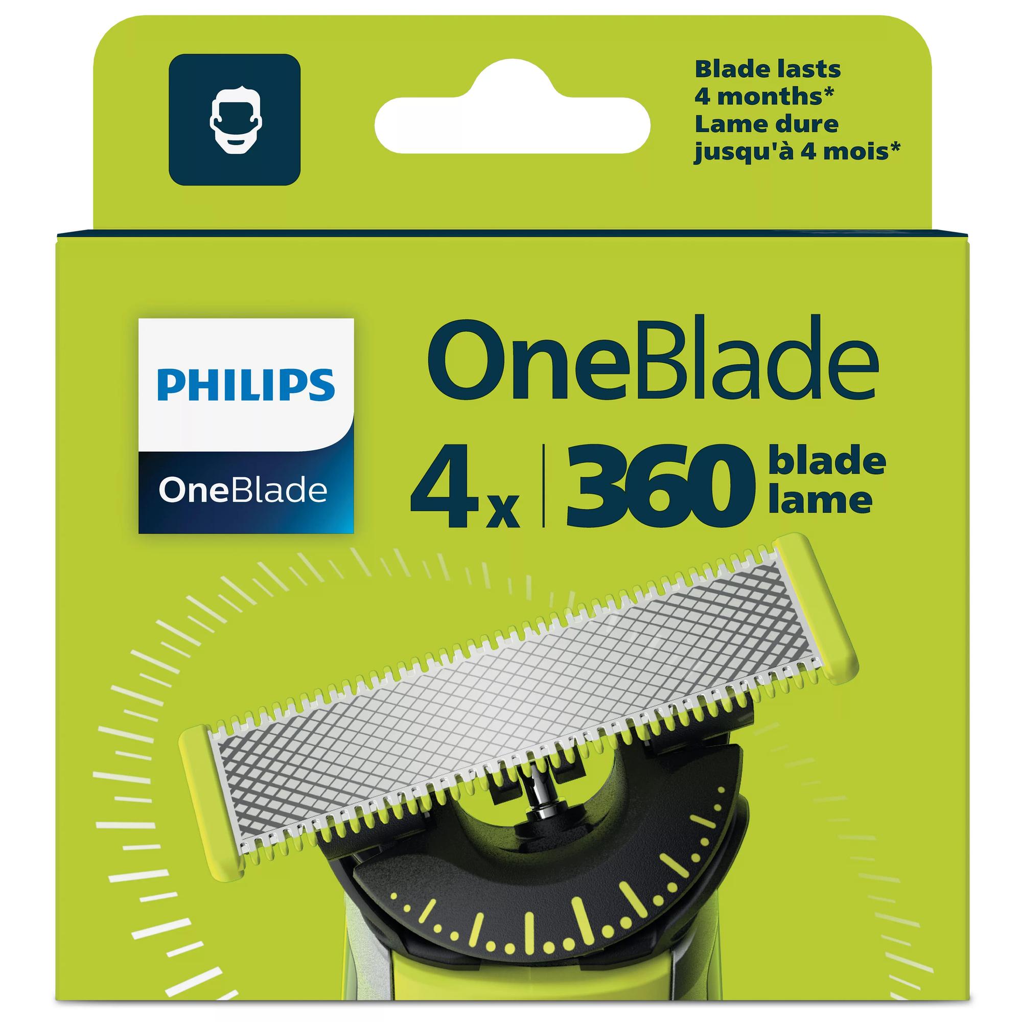 Philips Lama di rasoio OneBlade 360 Ersatzklinge 4 Stück / QP440/50 Nero Standard