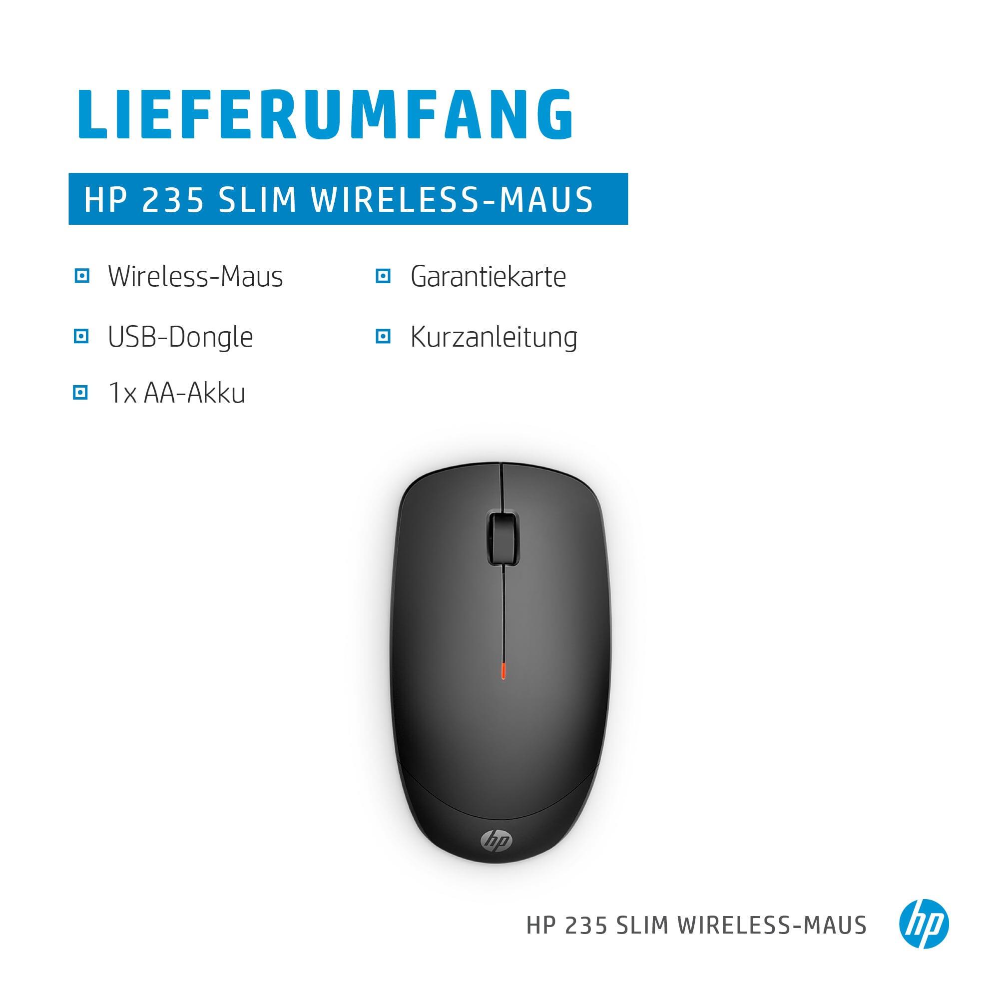 HP Maus 235 Slim / 4E407UT#AC3 Schwarz S