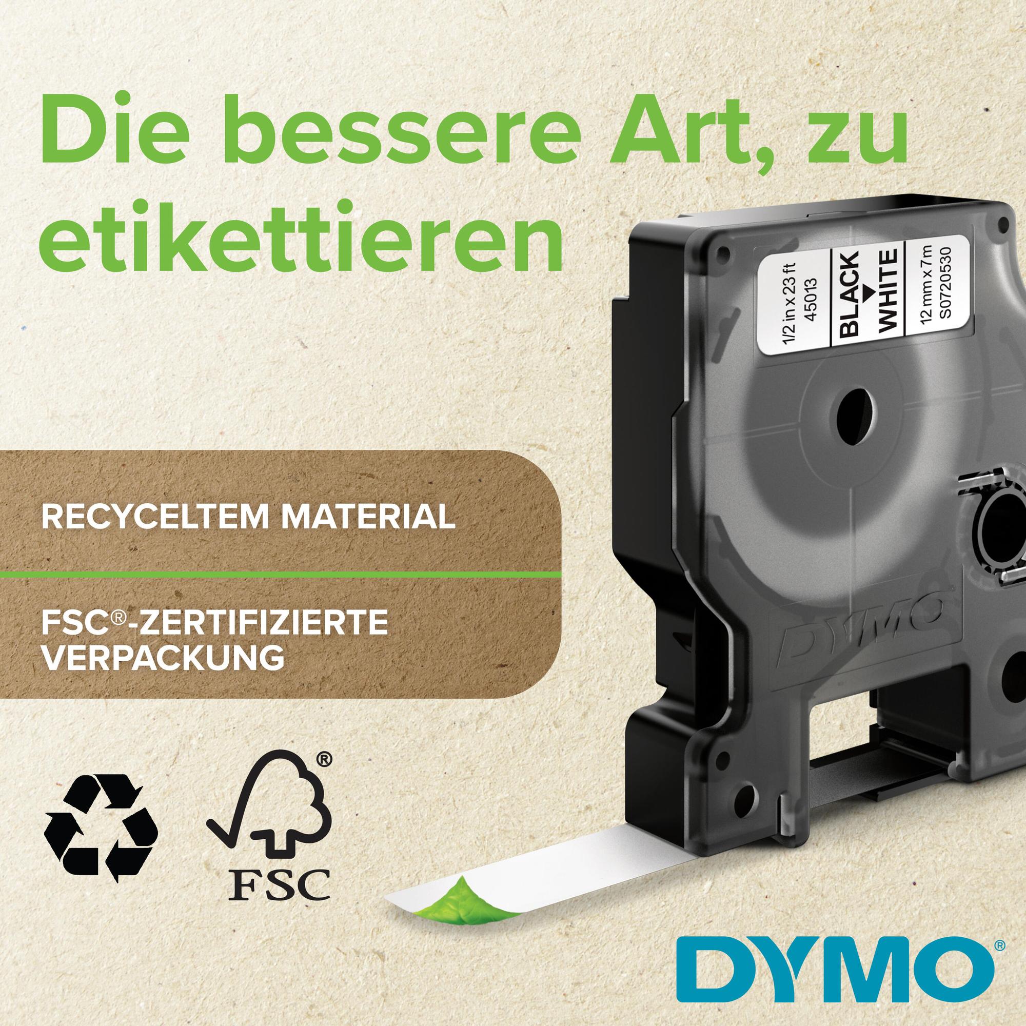 DYMO Etikett 1978364 Schwarz, Weiß