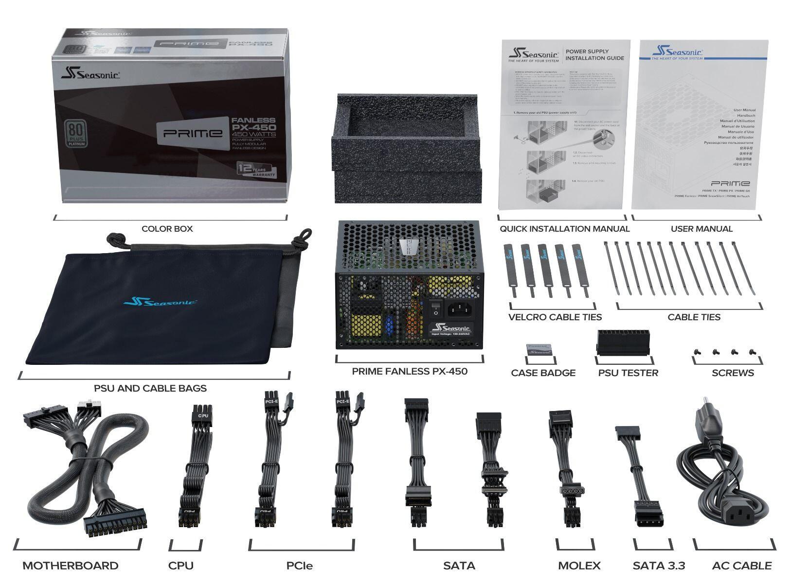 Seasonic Alimentatore per PC Prime PX-500 Fanless / PRIME-PX-500 Nero