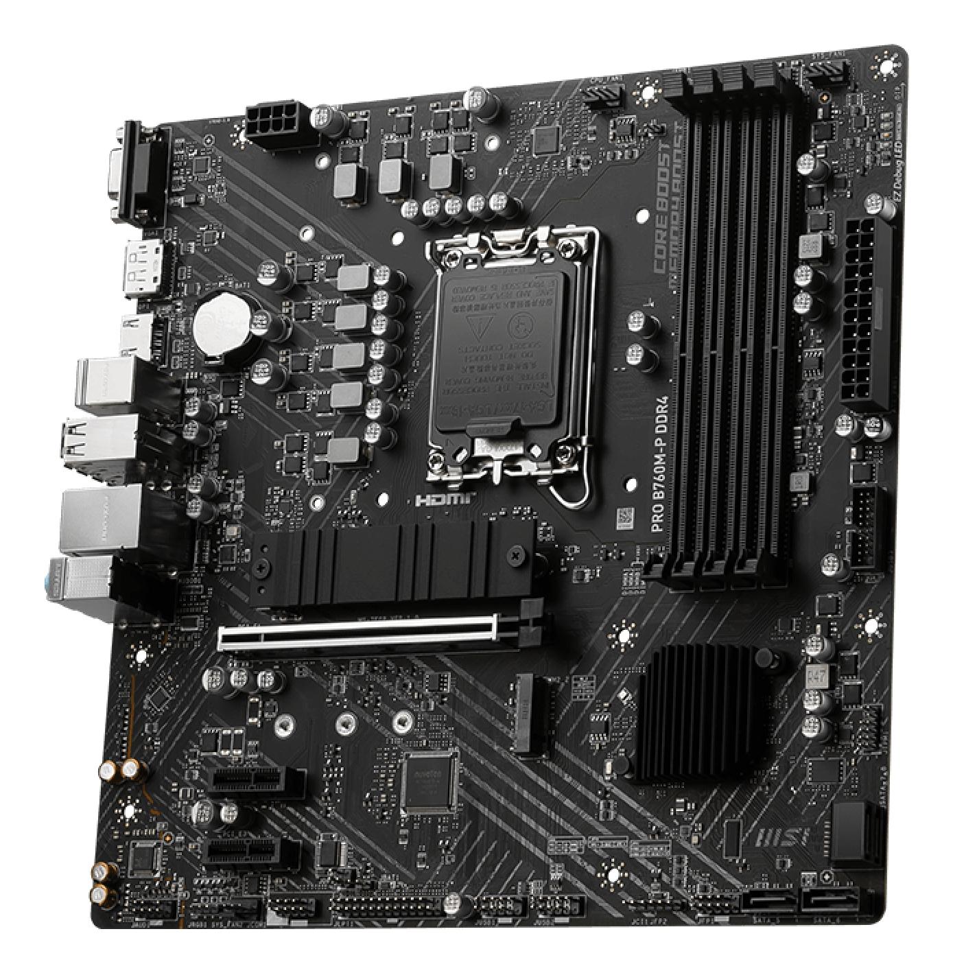 MSI Mainboard PRO B760M-P DDR4 / 7E02-001R Black