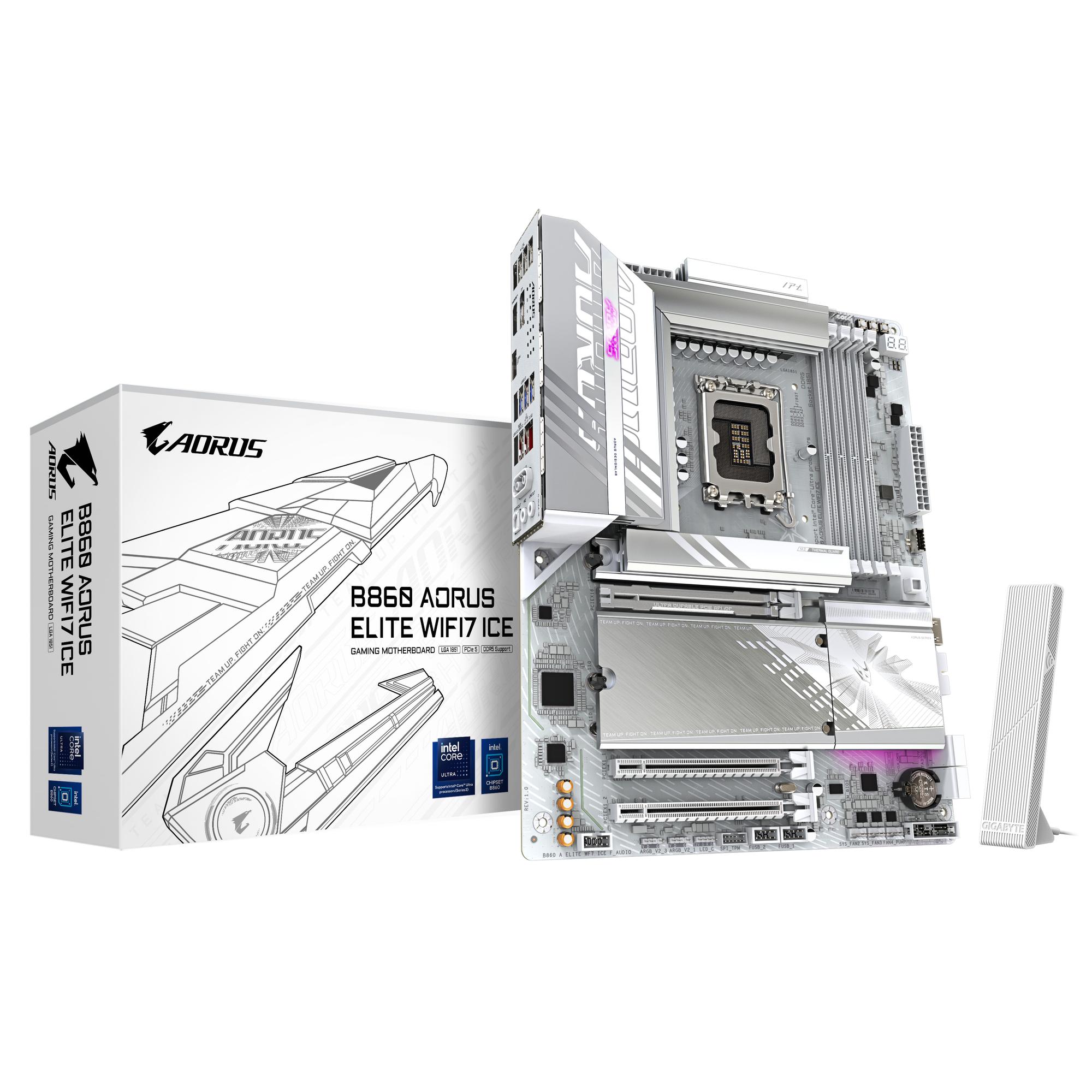 GIGABYTE Mainboard B860 AORUS ELITE WIFI7 ICE / B860 A ELITE WF7 ICE White
