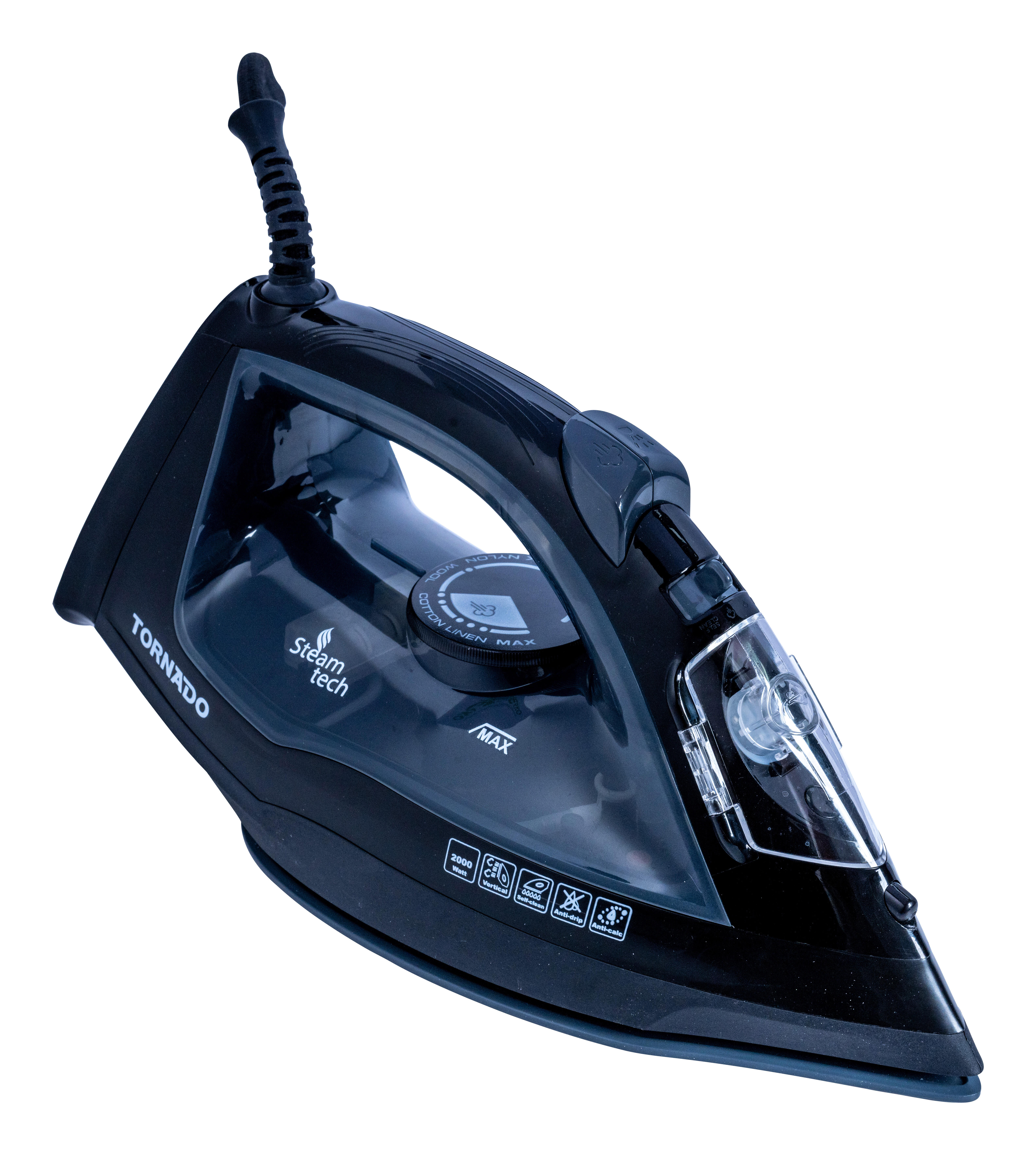 TORNADO Plancha de vapor TST-2000G Negro