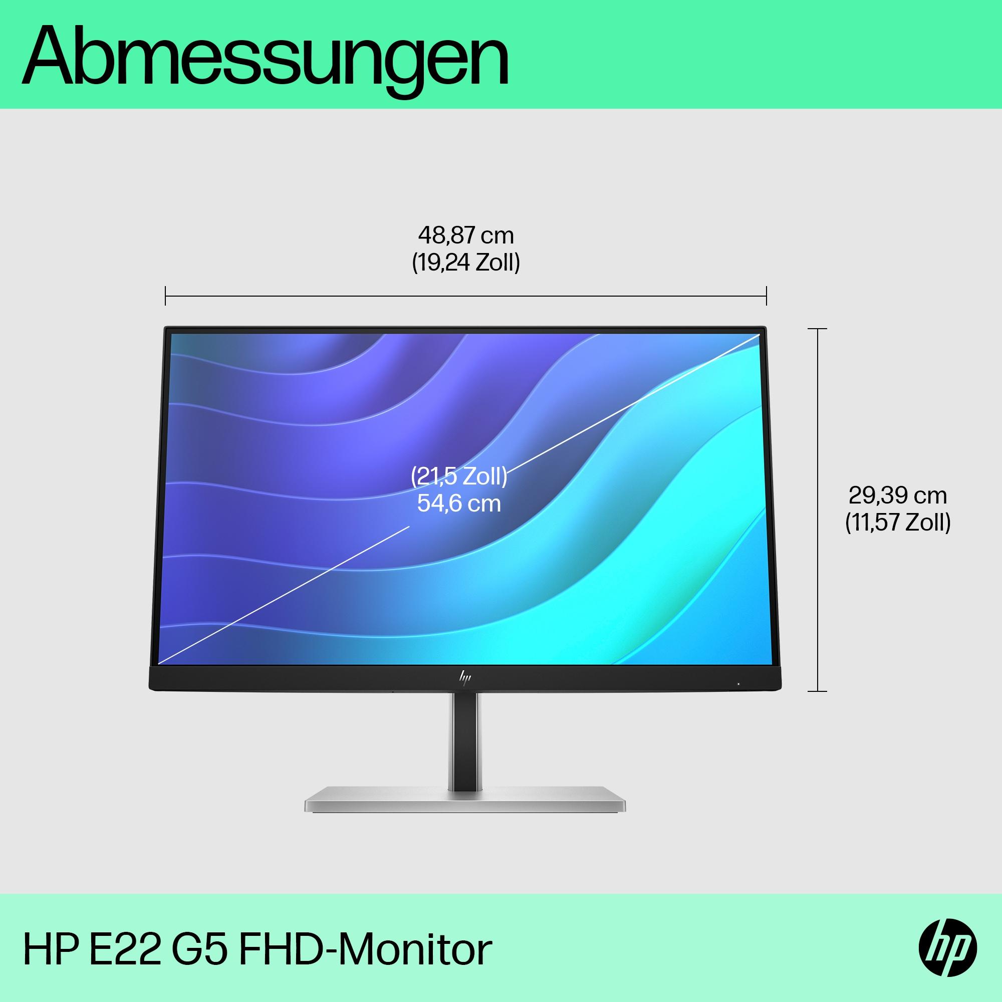HP Monitor E22 G5 / 6N4E8AA#ABB Nero, argento 54,6 cm (21,5")