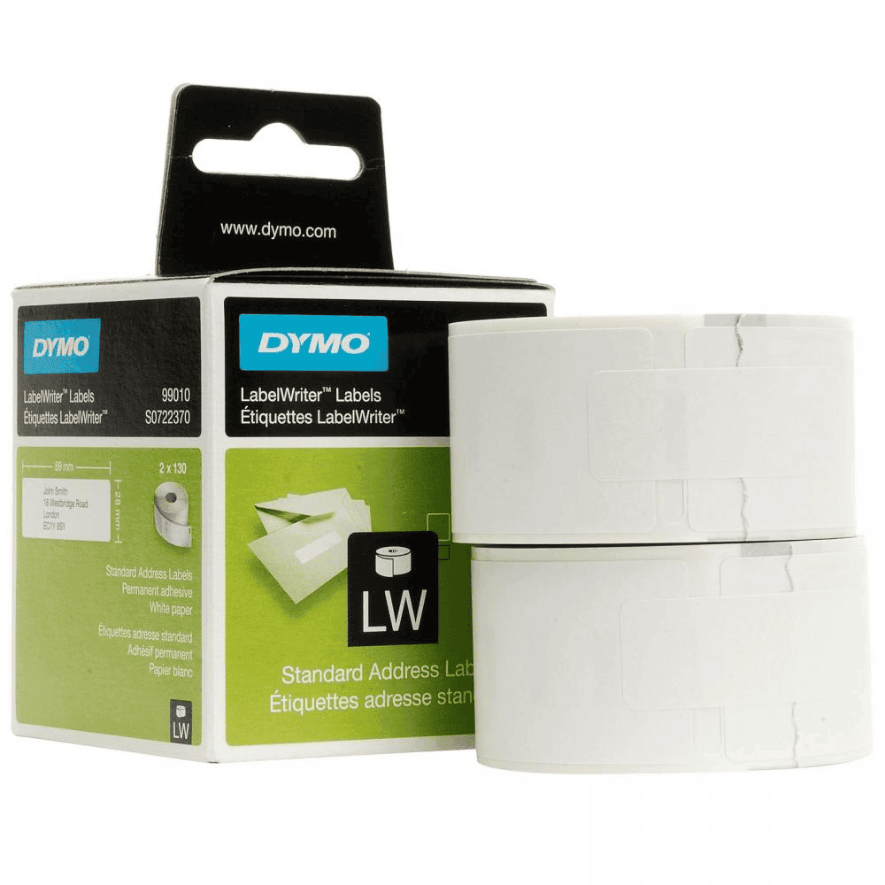 Dymo Etiqueta 99010 / S0722370 Negro sobre blanco