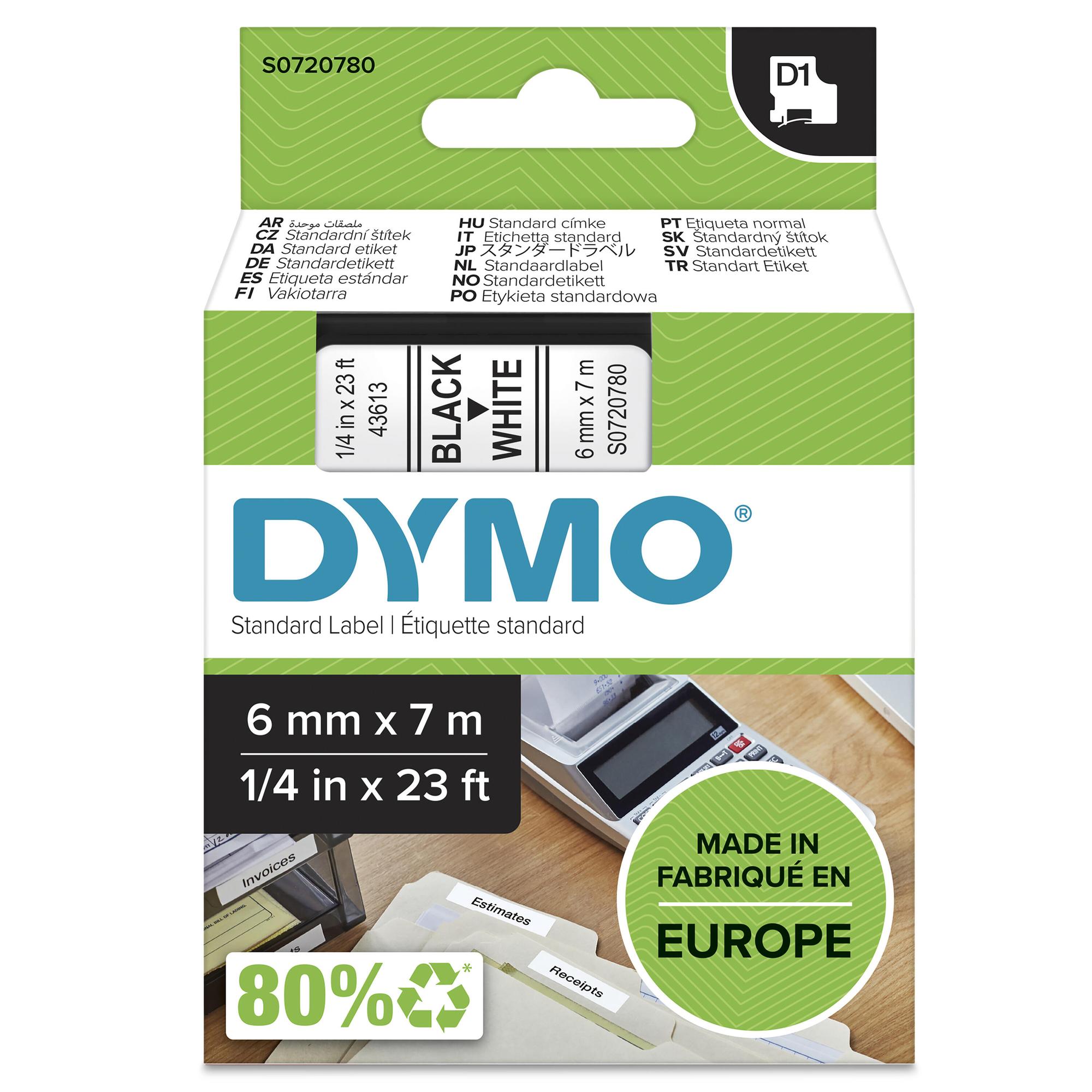 DYMO Cinta de color 43613 / S0720780 Negro, blanco
