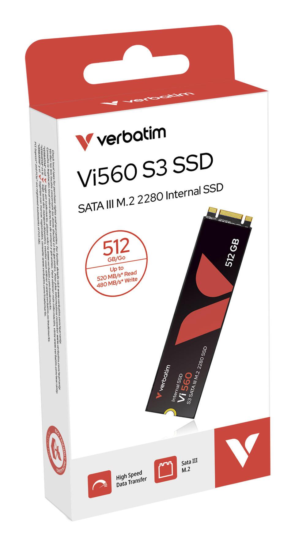 Verbatim M.2 SSD Vi560 512GB / 49363 Schwarz