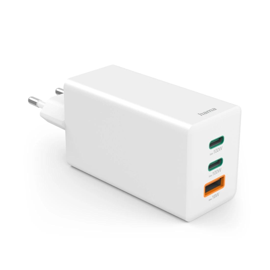 Hama Caricabatterie wireless USB-C USB-A 100W / 00201997 Bianco