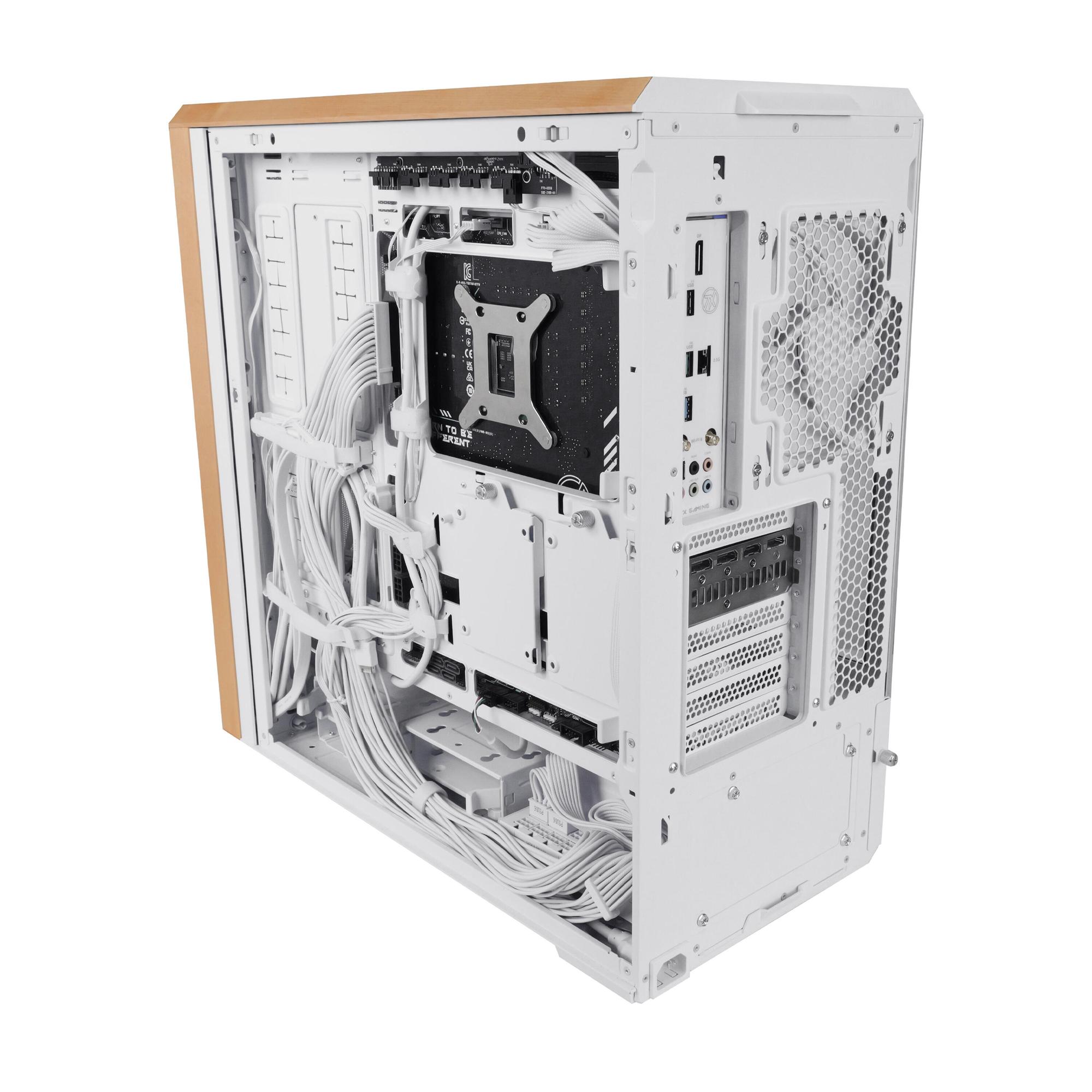 Lian Li PC case Lancool 217 Wood / LAN217W White, wood