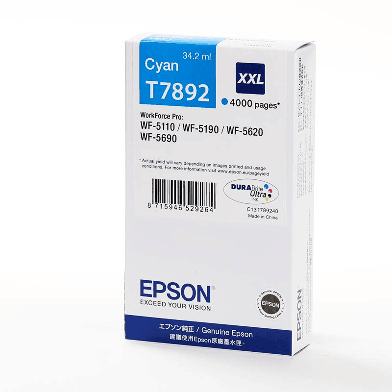 Epson Ink T7892XXL / C13T789240 Cyan