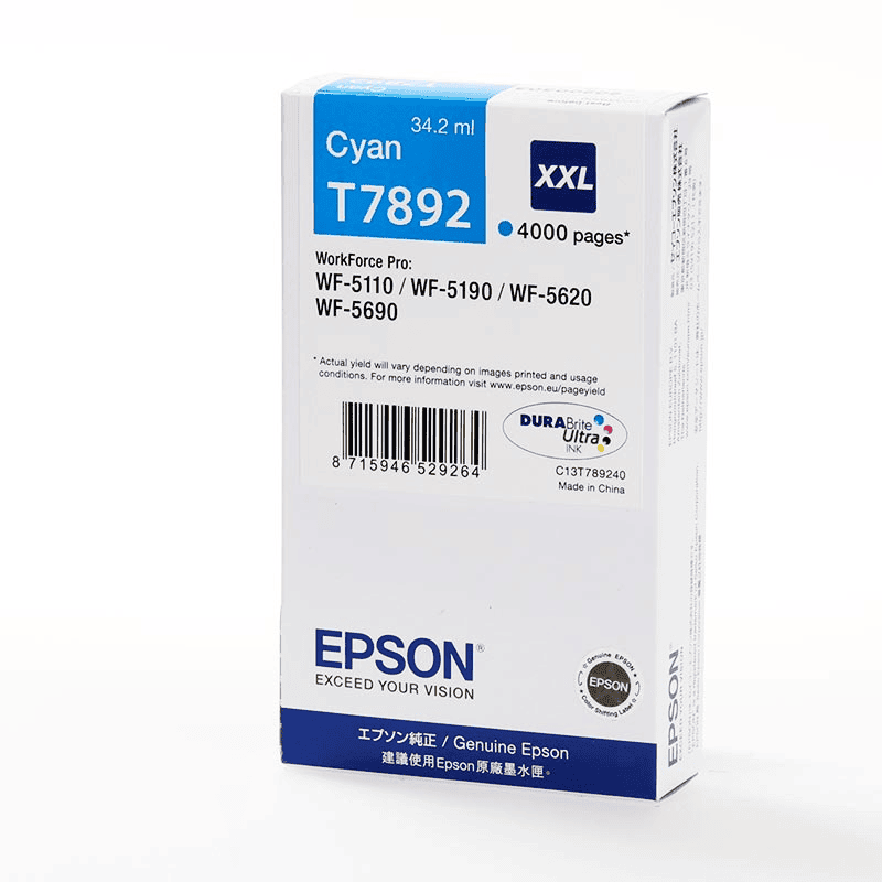 Epson Ink T7892XXL / C13T789240 Cyan XXL