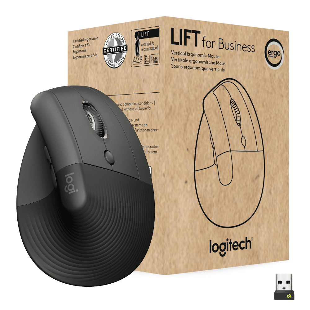 Logitech Mouse Lift Vertical Business / 910-006494 Black