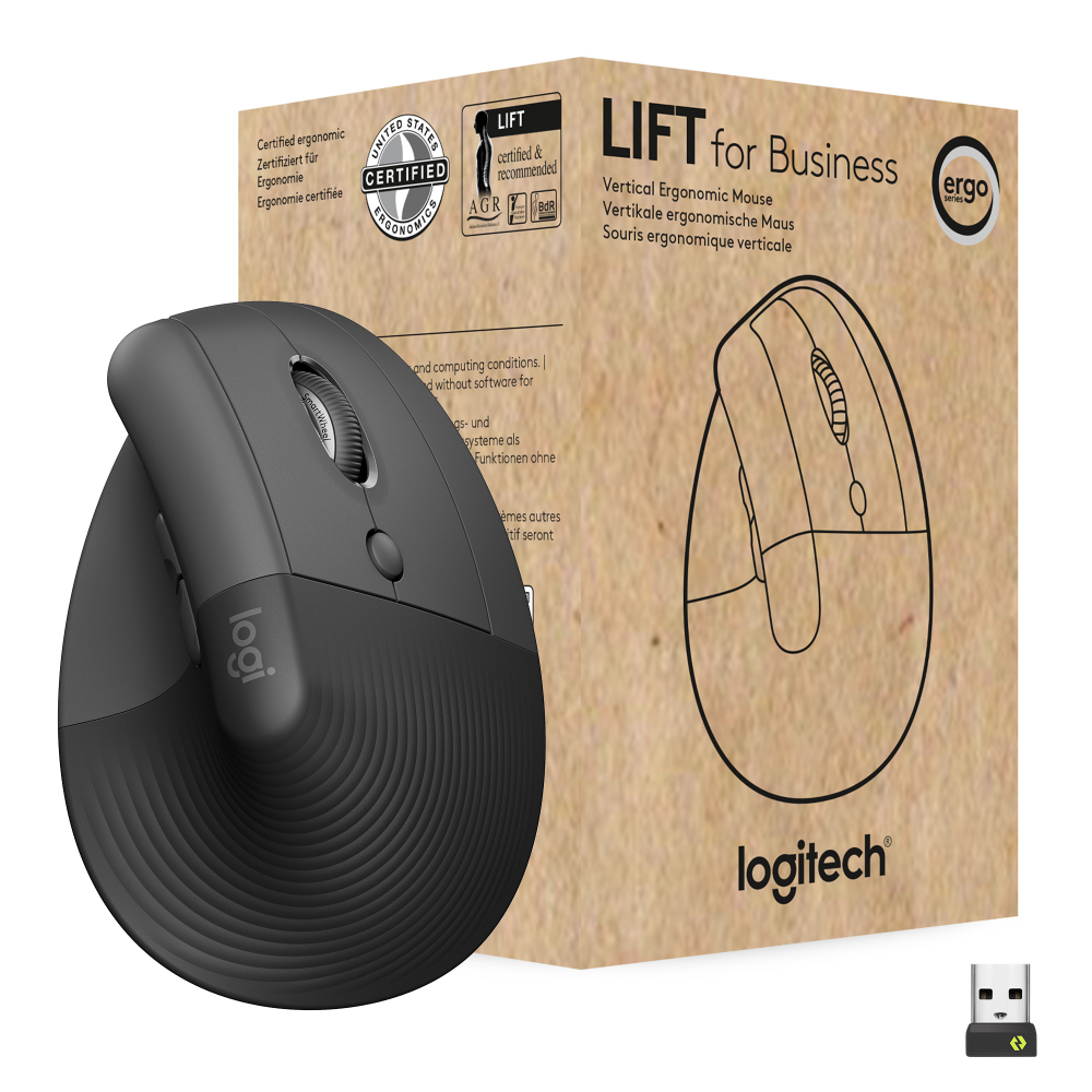 Logitech Maus Lift Vertical Business / 910-006494 Schwarz