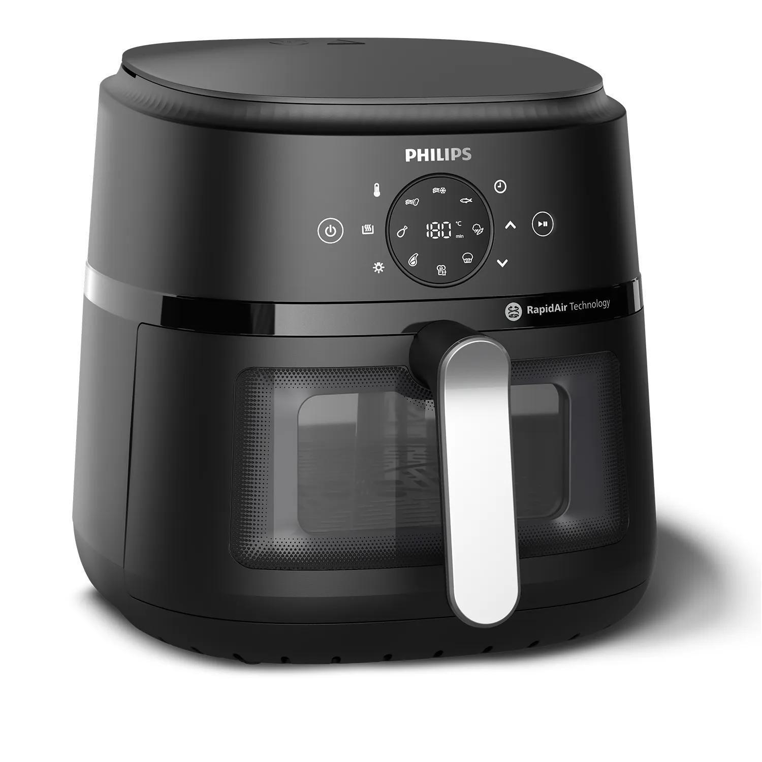 Philips Heißluft Fritteuse Series 2000 6,2L / NA231/00 Schwarz XL