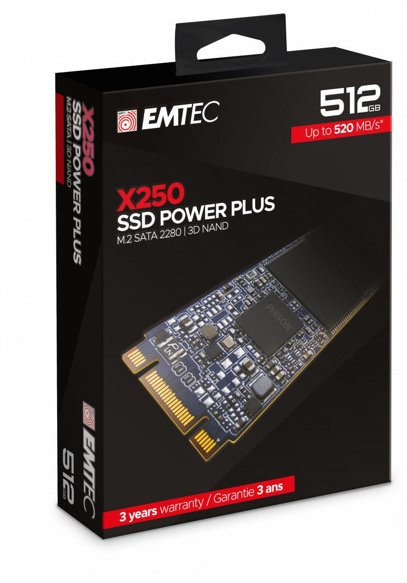 Emtec SSD M.2 X250 512GB / ECSSD512GX250 Nero L