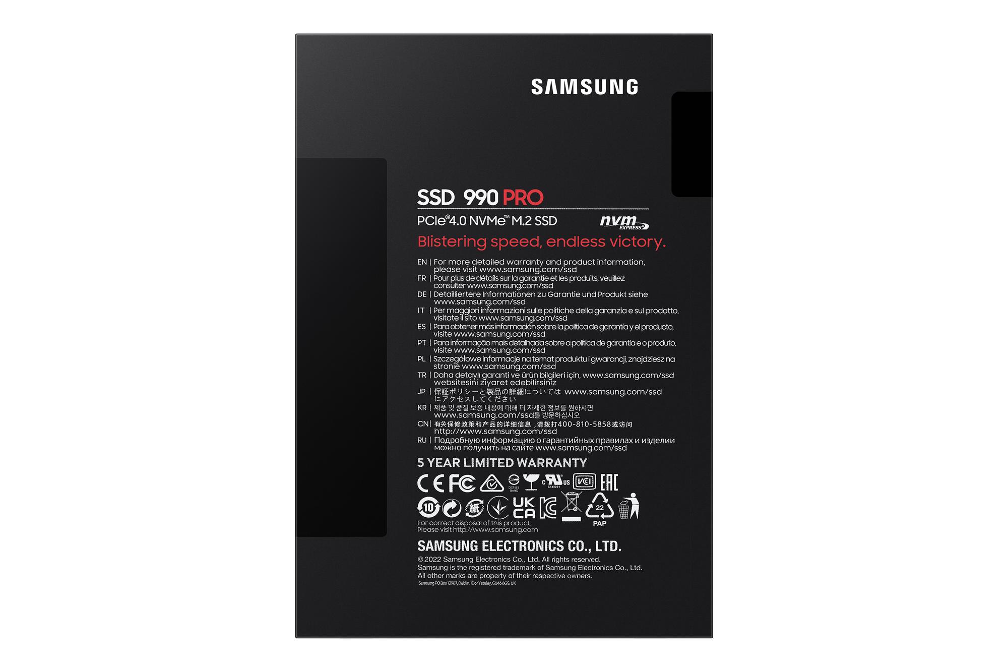 Samsung M.2 SSD Samsung 990 Pro / MZ-V9P4T0BW Schwarz