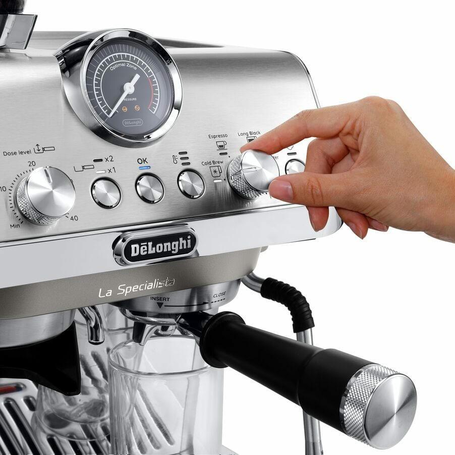 De’Longhi Siebträgermaschine La Specialista Arte Evo Cold Brew / EC9255.M Grau, Edelstahl