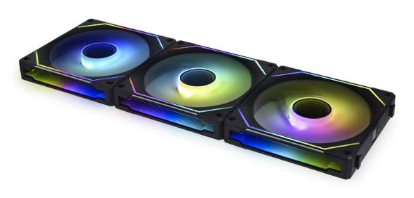 Lian Li Ventilador UNI FAN SL Infinity Mirror Reverse Blade 120mm ARGB PWM mit Hub / 12RSLIN3B Negro