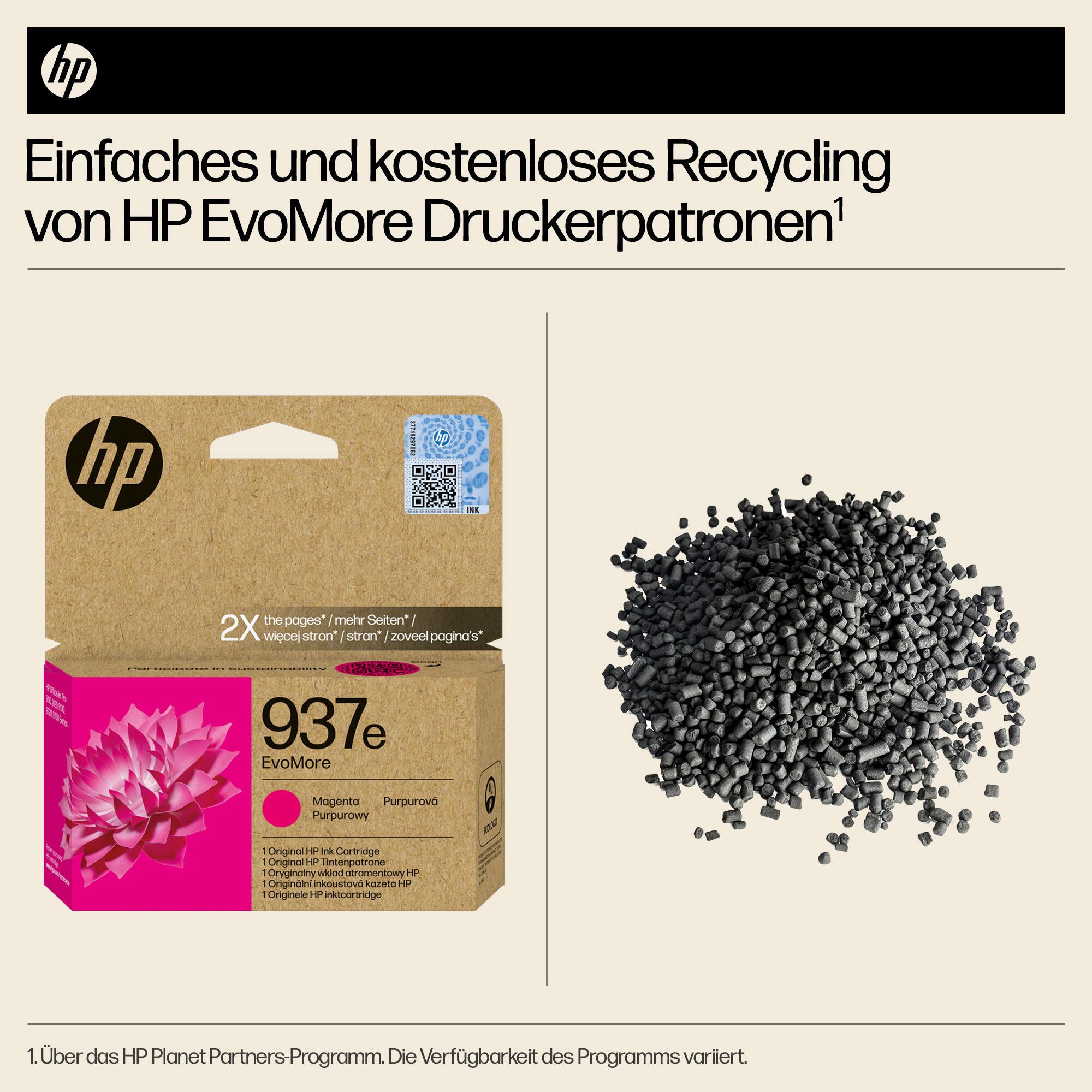 HP Tinta 937E / 4S6W7NE Magenta XL