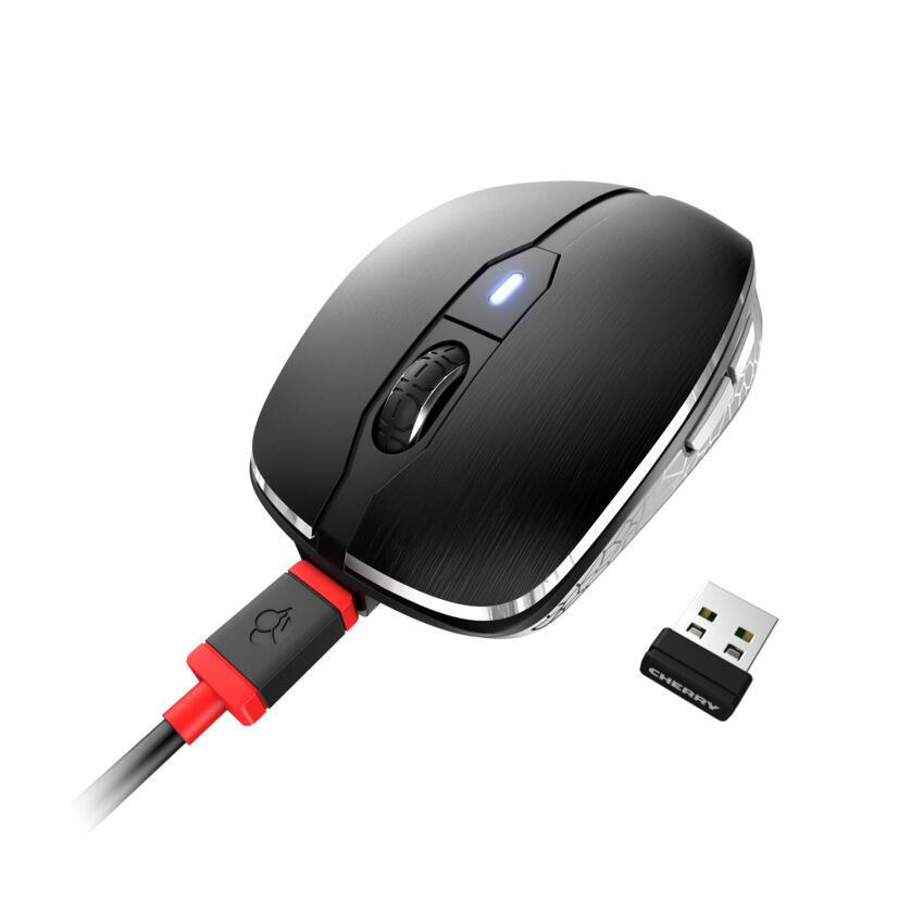 CHERRY Ratón JW8100B / JW-8100 Negro, gris