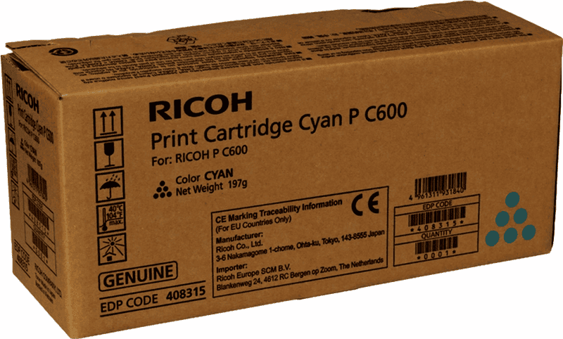 Ricoh Toner MP C600 / 408315 Ciano