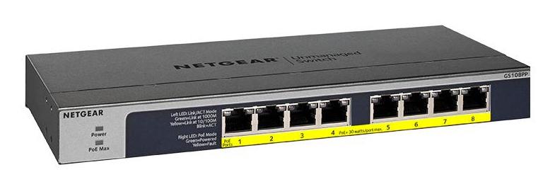 Netgear Switch GS108PP / GS108PP-100EUS Schwarz