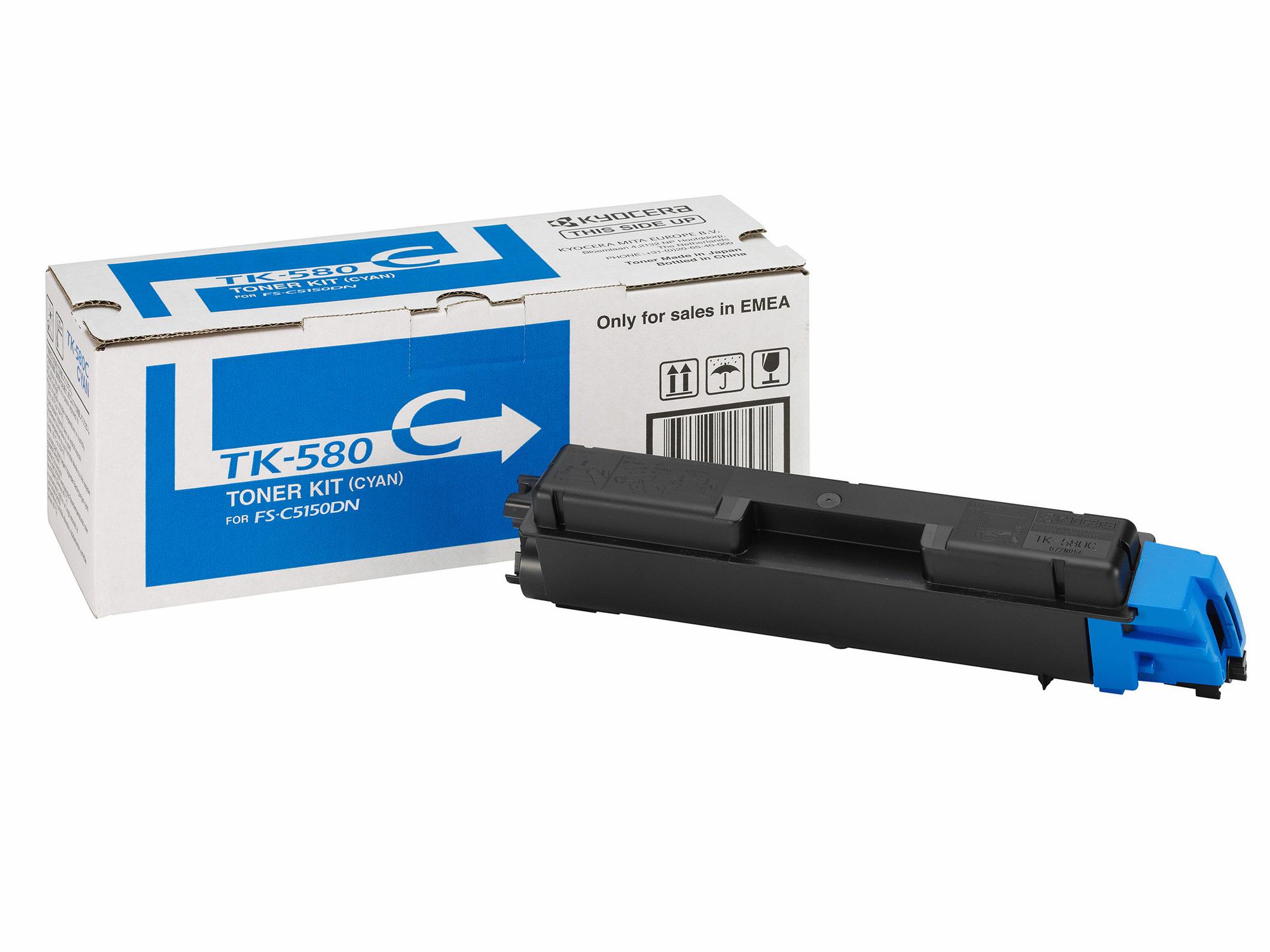 KYOCERA Toner TK-580C / 1T02KTCNL0 Ciano Standard