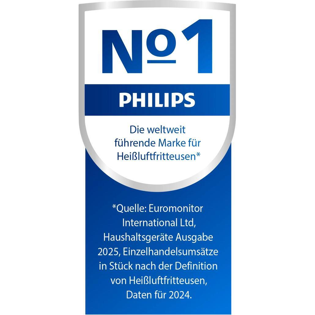 Philips Heißluft Fritteuse Series 2000 6,2L / NA231/00 Schwarz XL