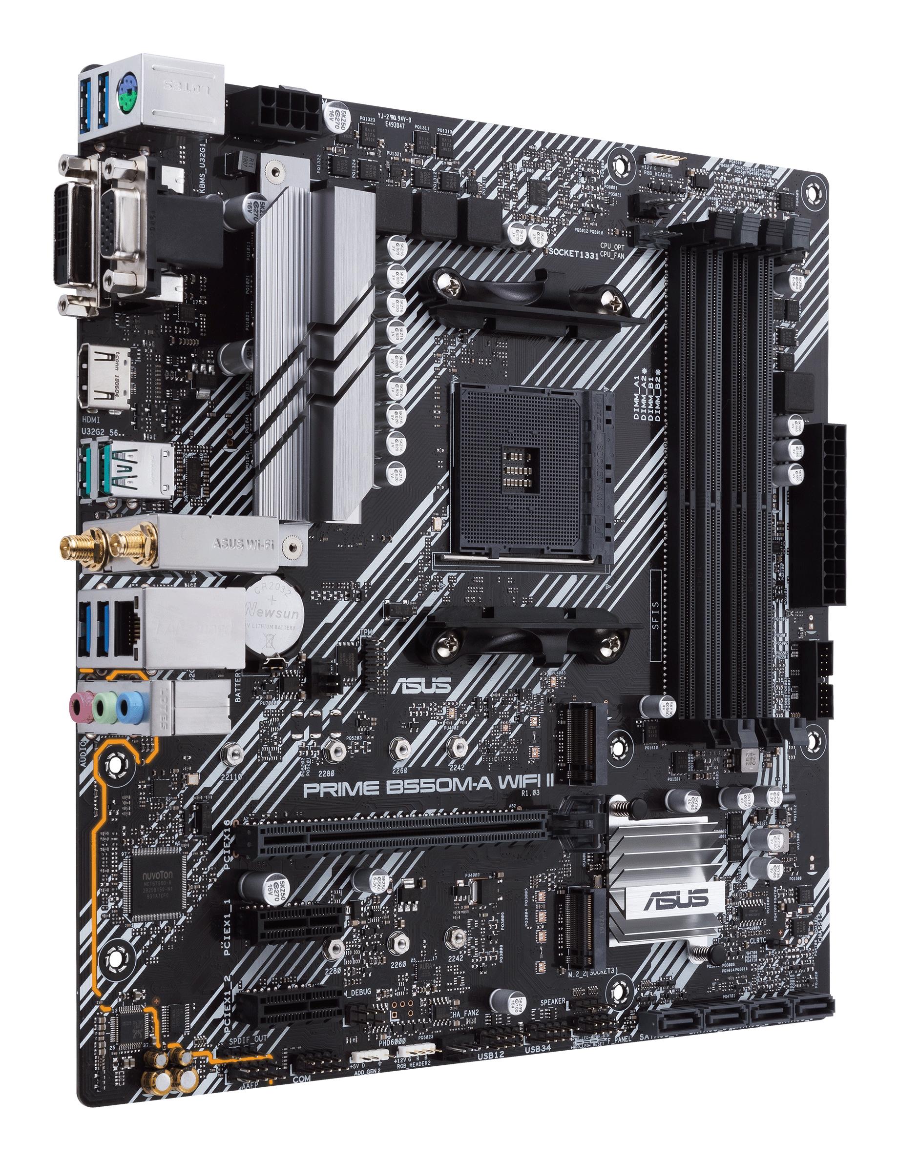 ASUS Mainboard PRIME B550M-A WIFI II / 90MB19X0-M0EAY0 Multicoloured