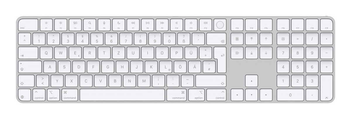 Apple Keyboard Magic Keyboard/TouchID/Numeric / MXK73D/A White