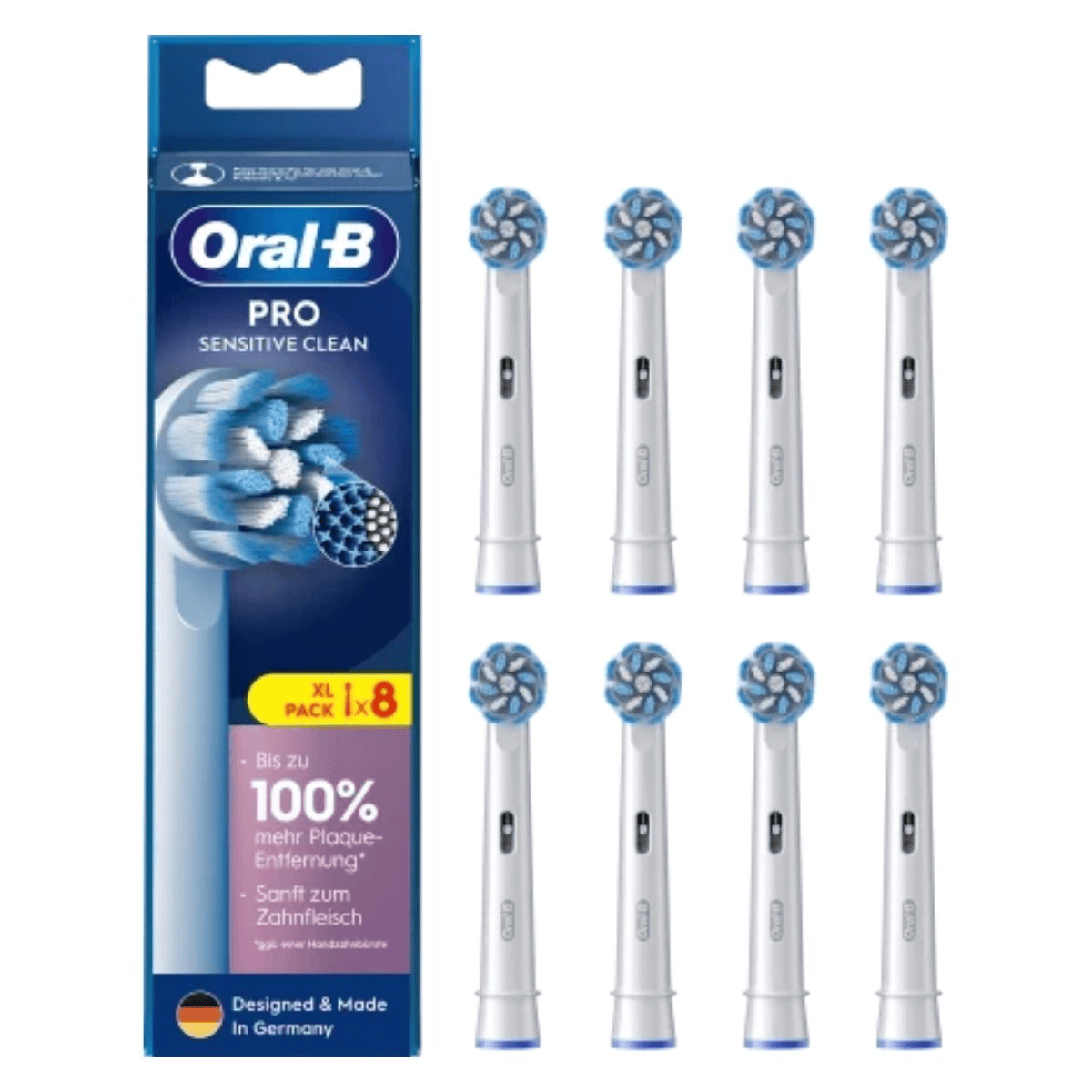 Oral-B Aufsteckzahnbürste 8x Cross / 860472 Weiß 8-Pack