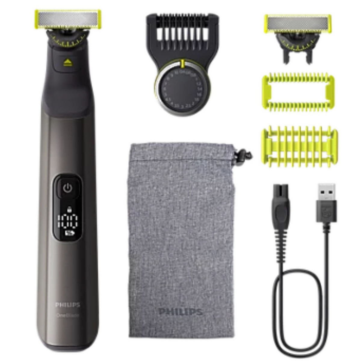 Philips Rasoio OneBlade Pro 360 Face + Body / QP6552/15 Grigio