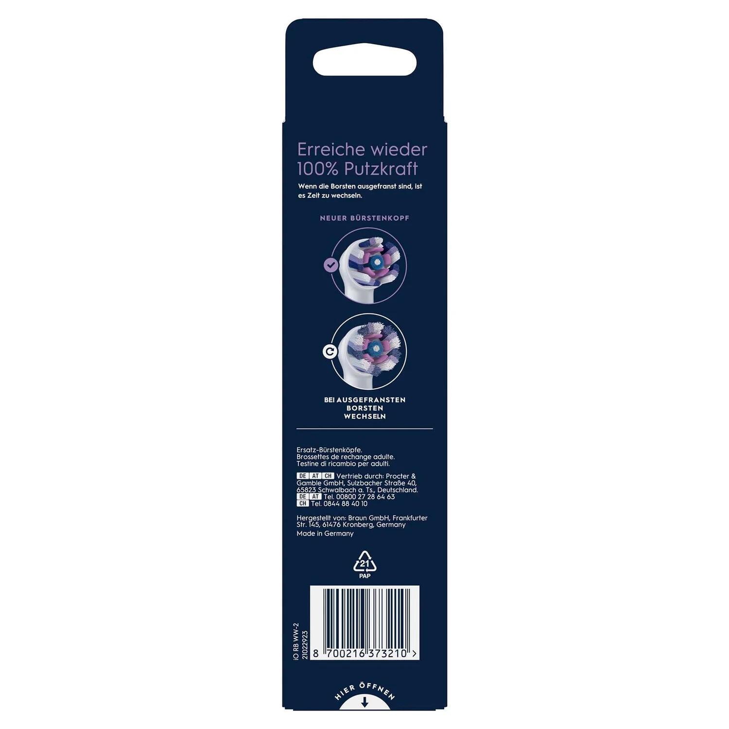 Oral-B Spazzolino da denti collegabile iO Radiant White / 8700216373210 Bianco Doppelpack