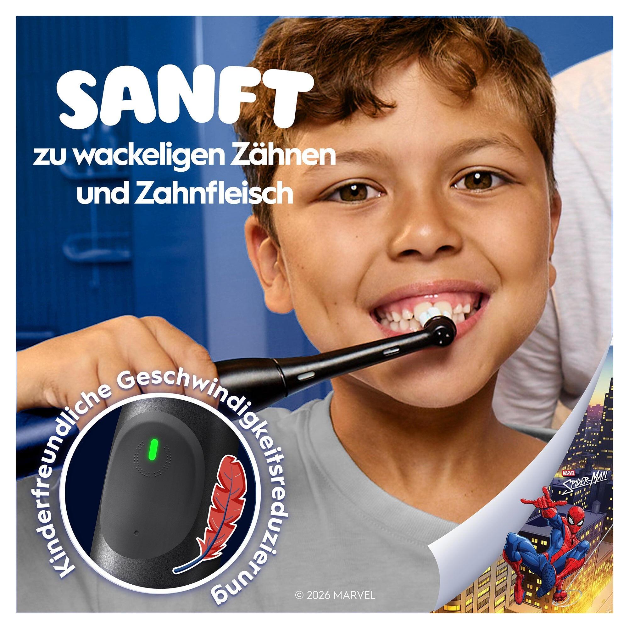 Oral-B Spazzolino da denti iO Kids Spiderman 6+ mit Etui / 932820 Nero