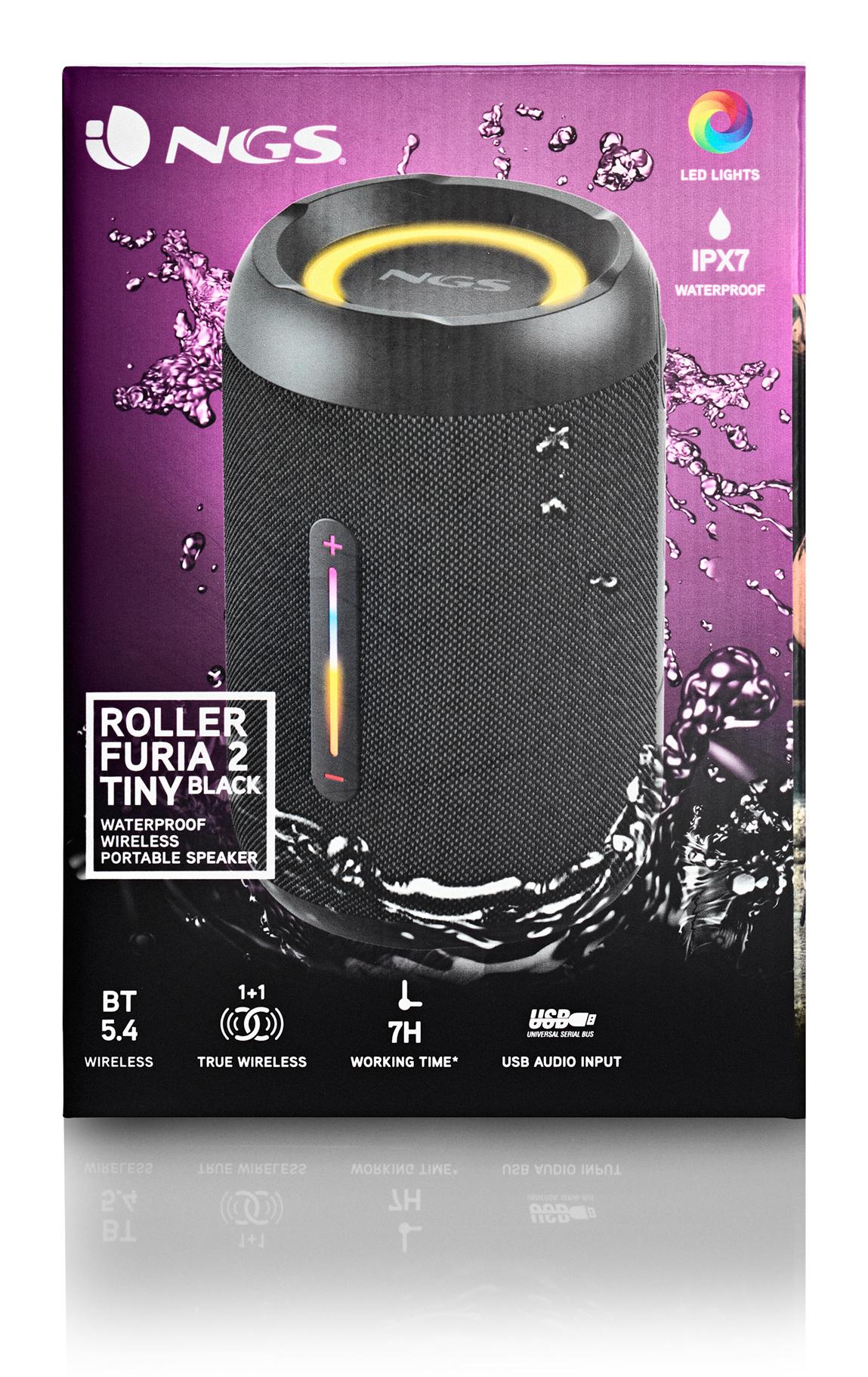 NGS Altoparlante Roller Furia 2 Tiny / ROLLERFURIA2TINYBLACK Nero S