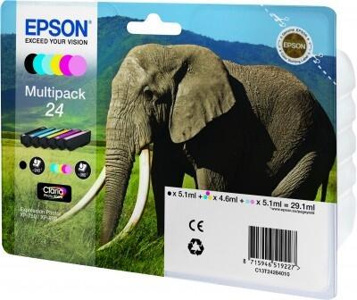 Epson Tinta 24 / C13T24284011 BK,C,M,Y,LM,LC Multipack
