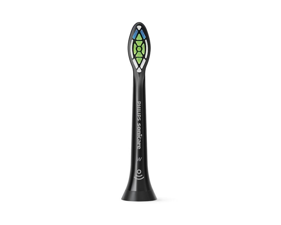 Philips Spazzolino da denti collegabile Sonicare W2 Optimal White / HX6064/88 Nero 4-Pack