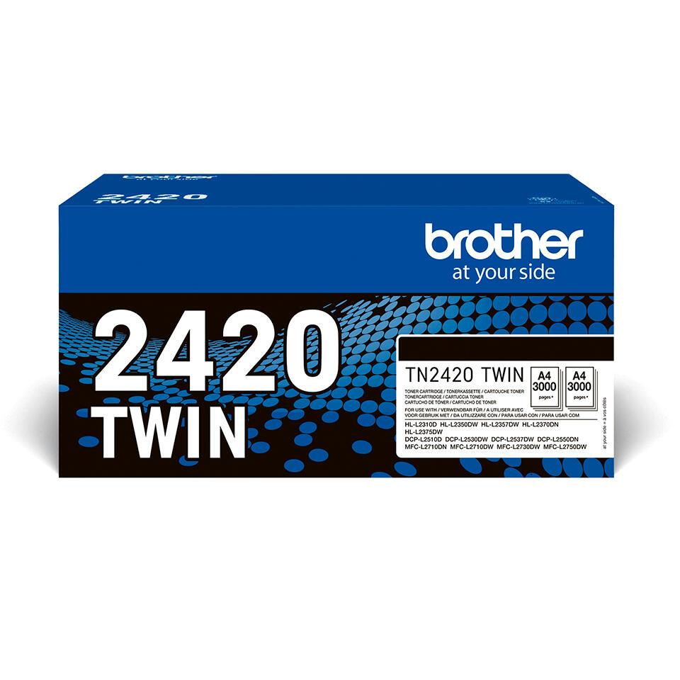 Brother Tóner TN-2420TWIN / TN2420TWIN Negro XL Doppelpack
