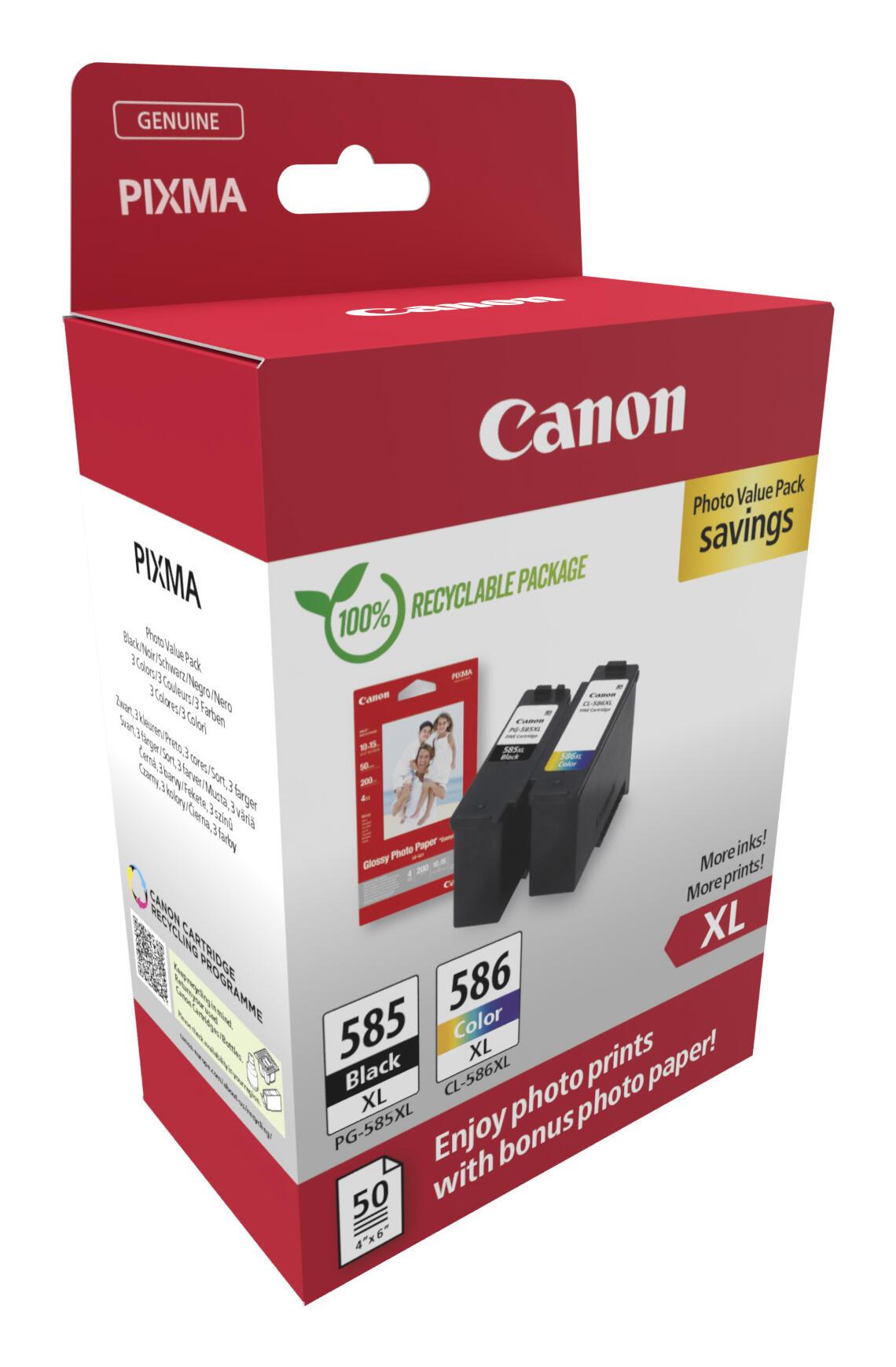 Canon Ink PG-585XL/CL-586XL / 6204C005 BK,C,M,Y XL Multipack