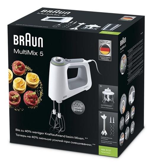 Braun Licuadora MultiMix 5 HM5137 / 0X22211046 Gris, blanco