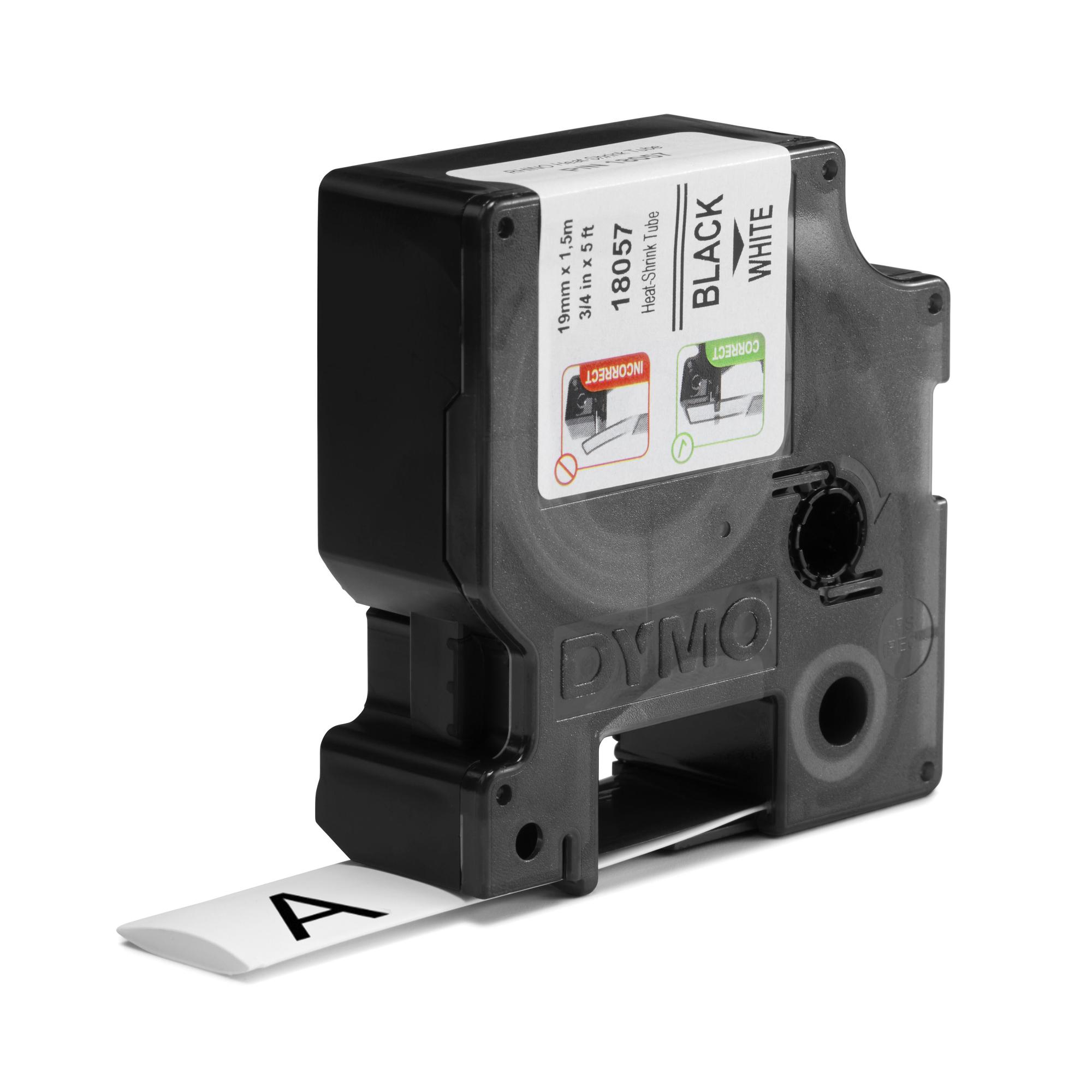 DYMO Schrumpfschlauch Rhino Industrial / 18057 Schwarz, Weiß XL