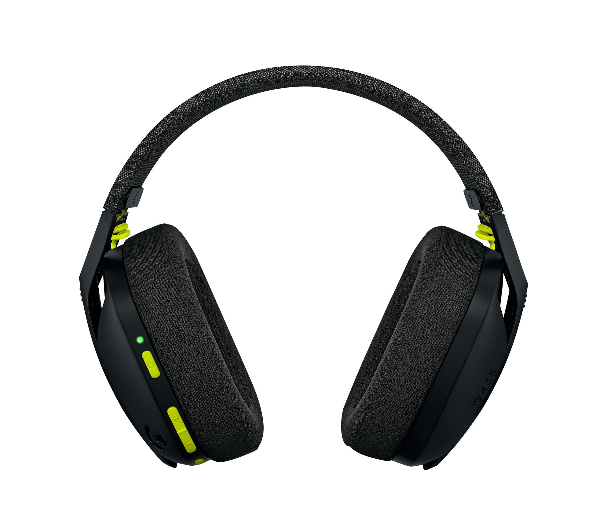 Logitech Auriculares G435 Lightspeed / 981-001050 Negro, amarillo