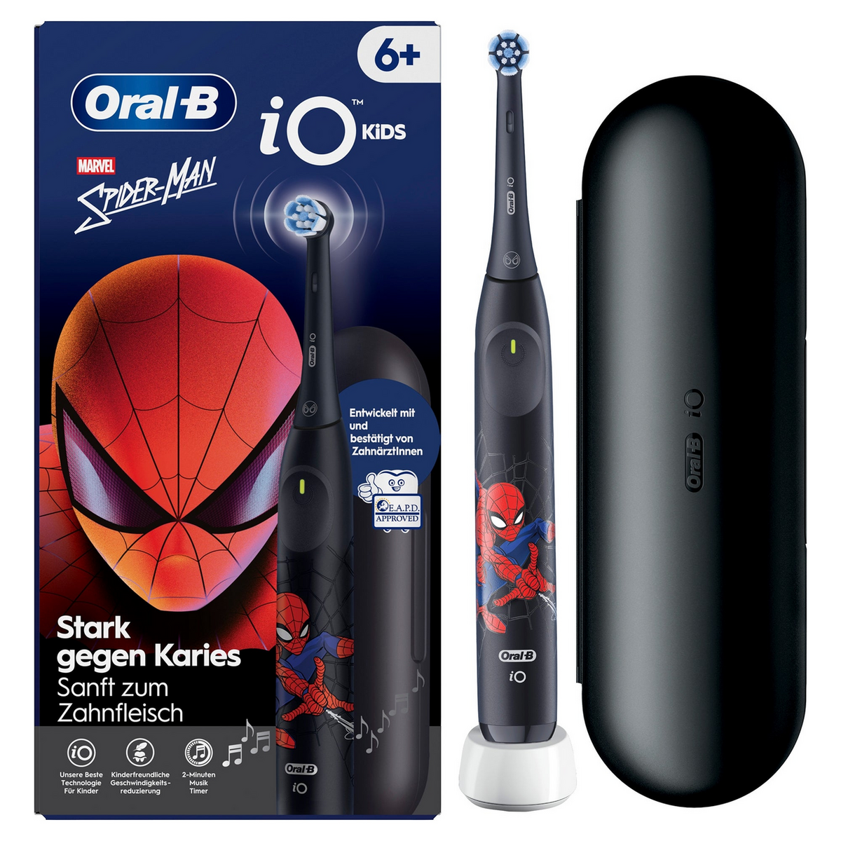 Oral-B Toothbrush iO Kids Spiderman 6+ mit Etui / 932820 Black