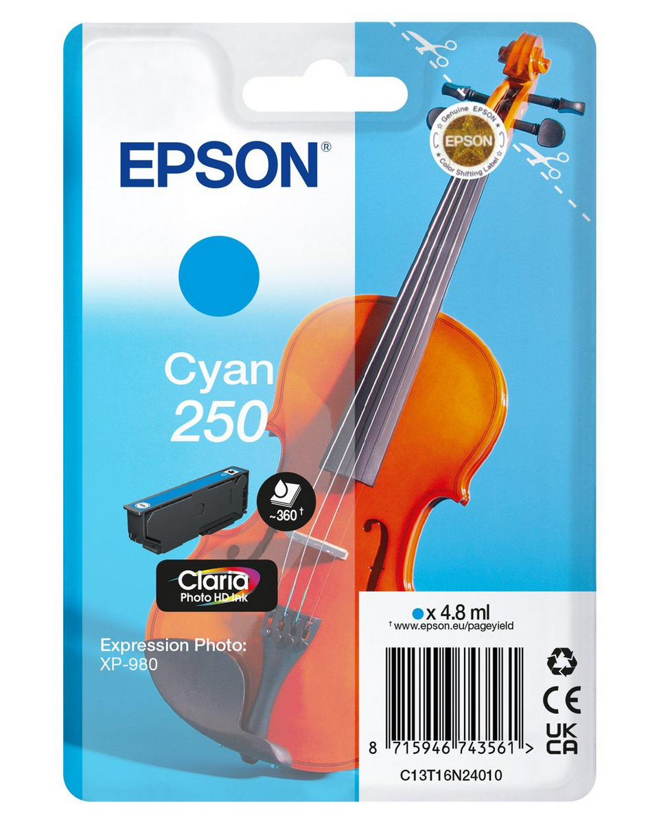 Epson Ink 250 / C13T16N24010 Cyan