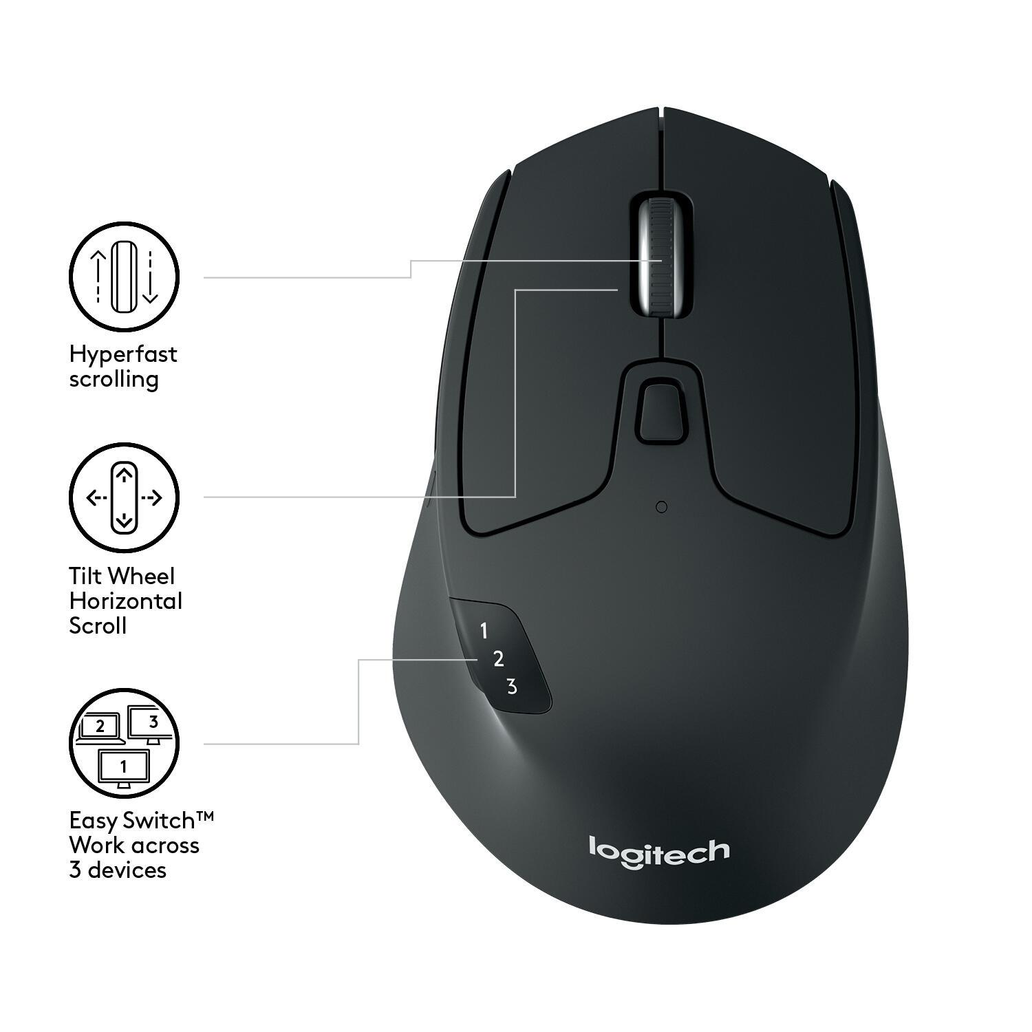 Logitech Souris M720 Triathlon / 910-004791 Noir