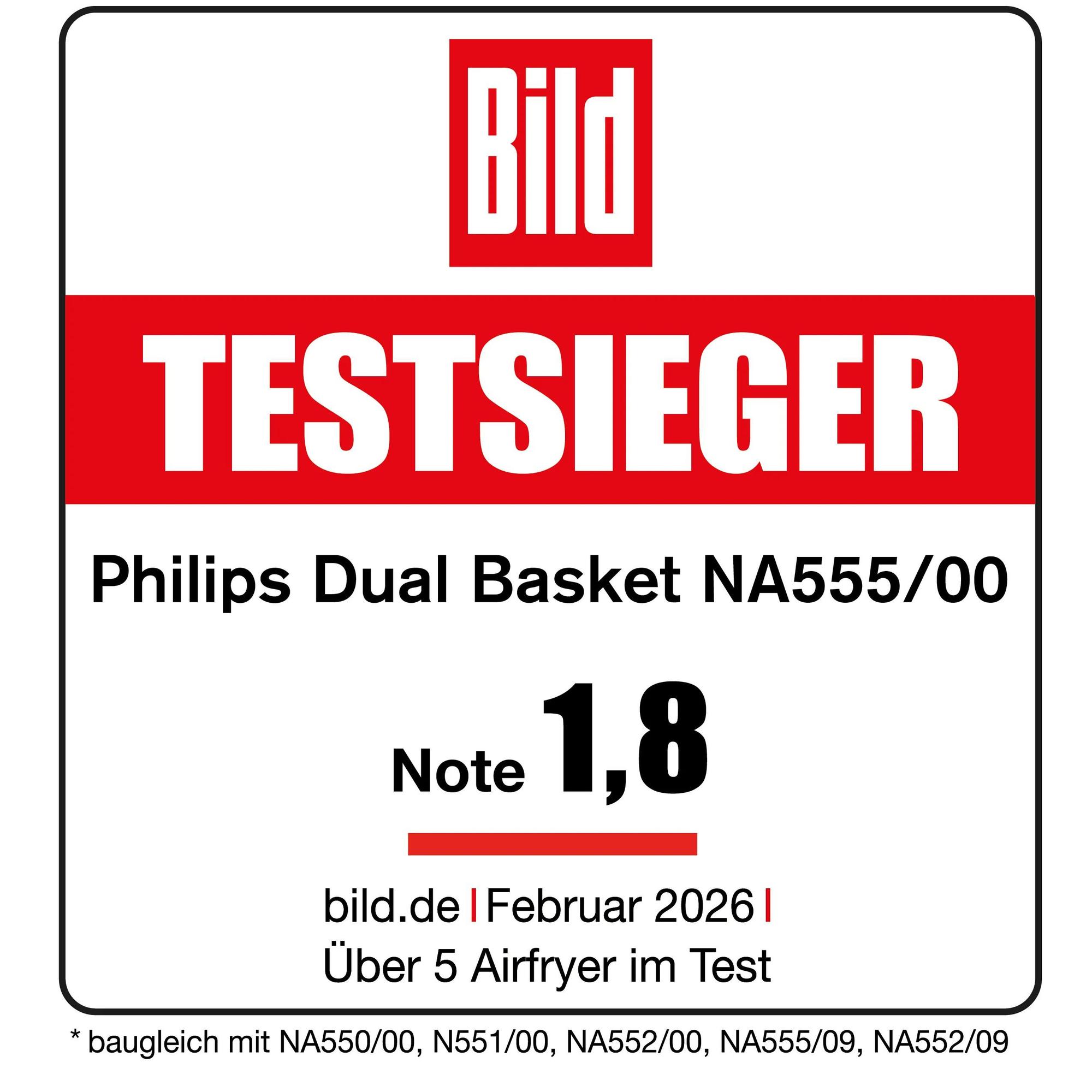 Philips Freidora de aire caliente 5000 Series / NA552/00 Negro, dorado