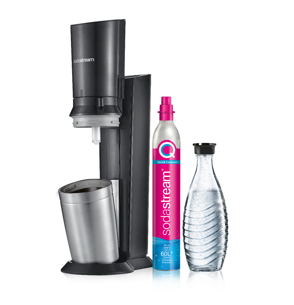 Sodastream Burbujeador de agua potable Crystal 3.0 / 1016411410 Negro